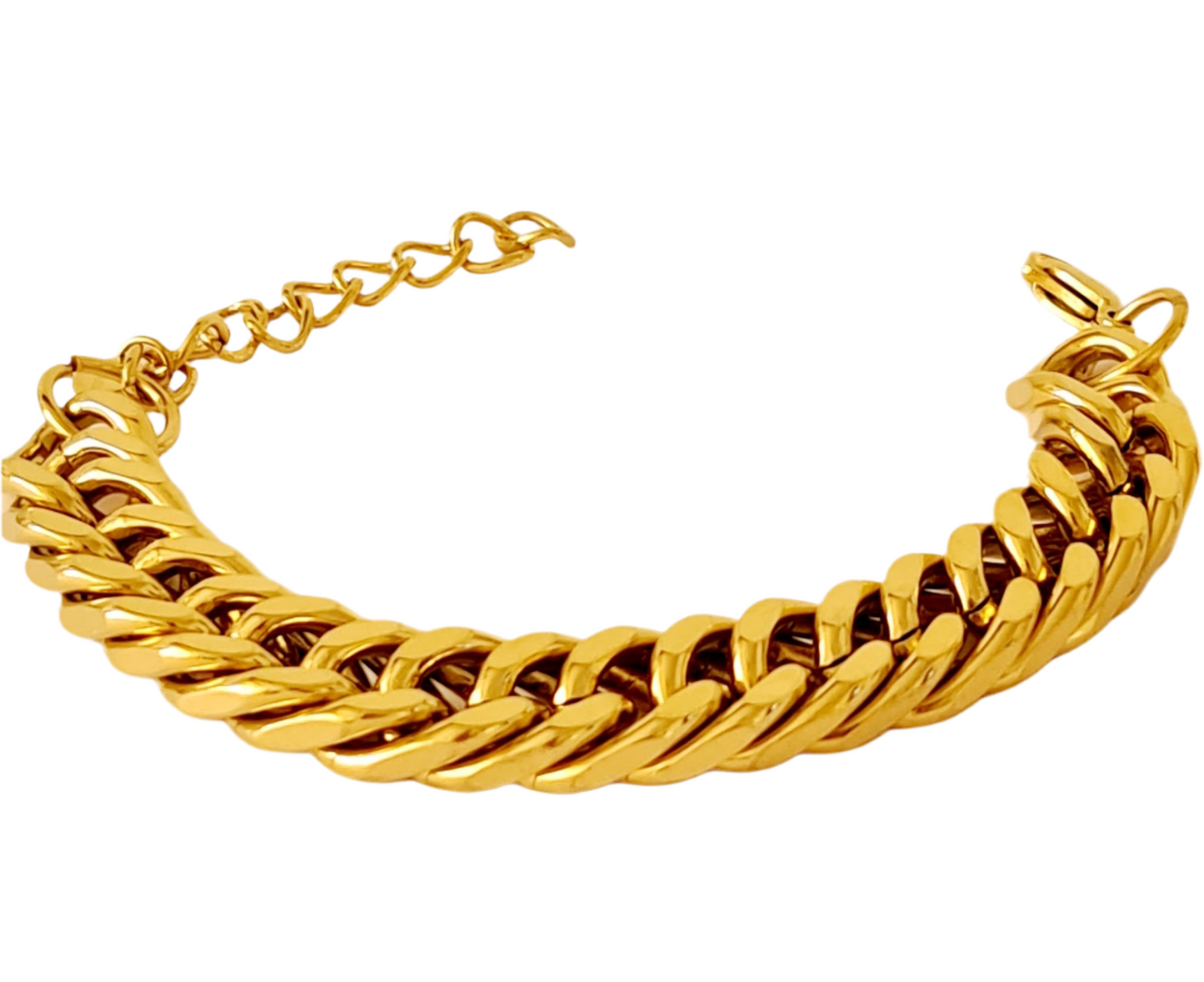 Brede schakel Armketting