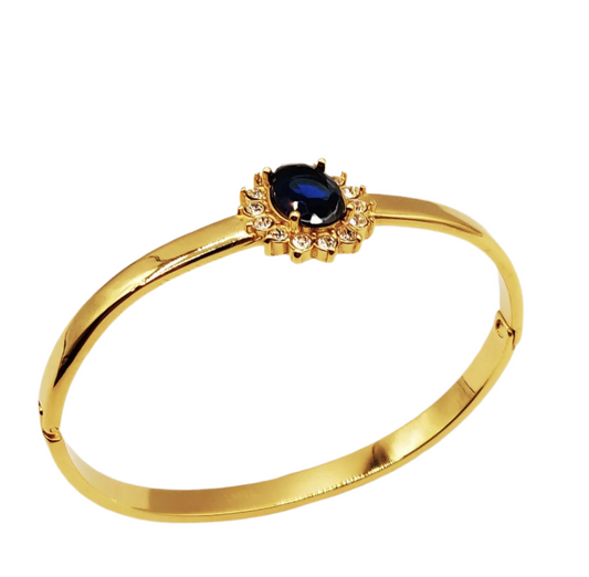 Armband met blauw steen/ steentjes