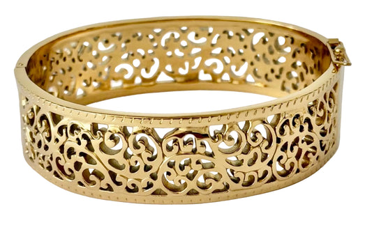 brede filigraan bangle armband.