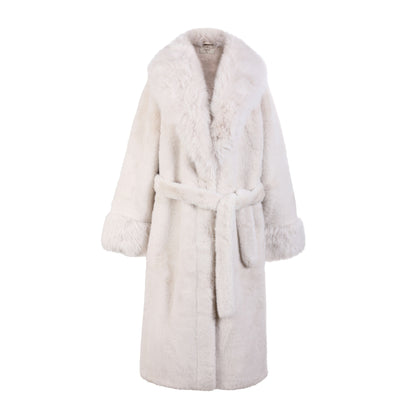 Dames bont mantel  wit