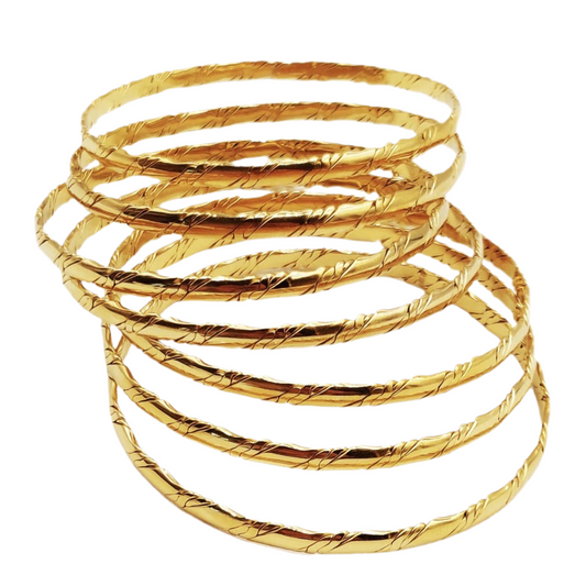 Set 7 stuks gevlochten armbanden