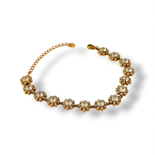 Armketting met wit steentjes