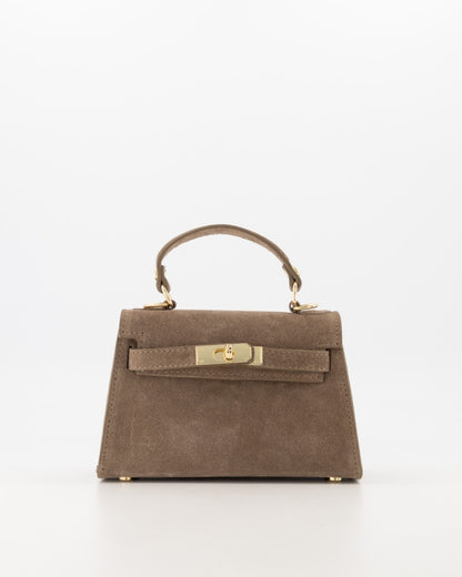 Grace handtas taupe suède