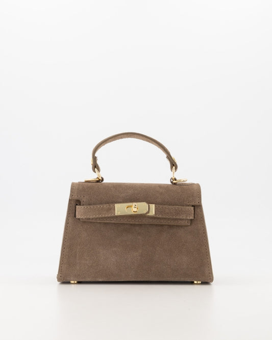 Grace handtas taupe suède