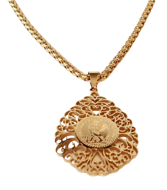 Necklace with cock