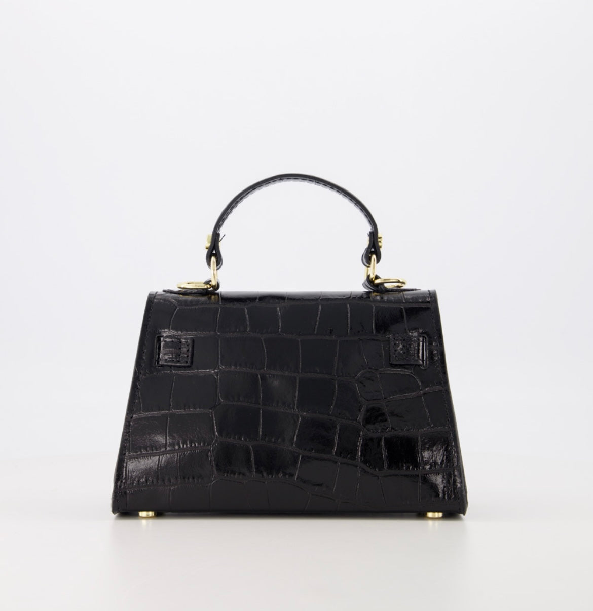 Grace croco handtas zwart