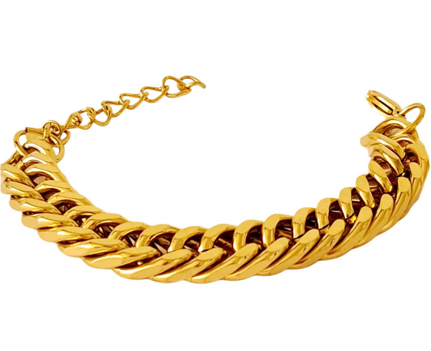 Brede schakel Armketting