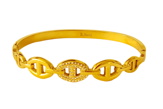 DD schakel armband met steentjes