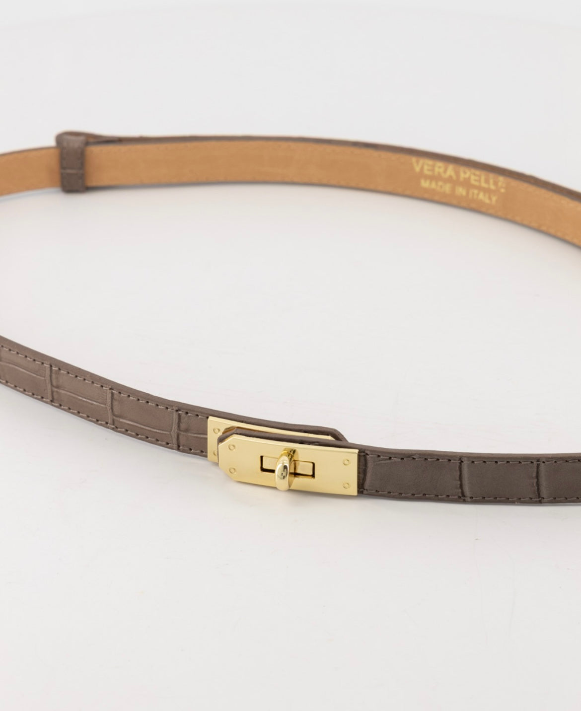 Grace croco riem Taupe