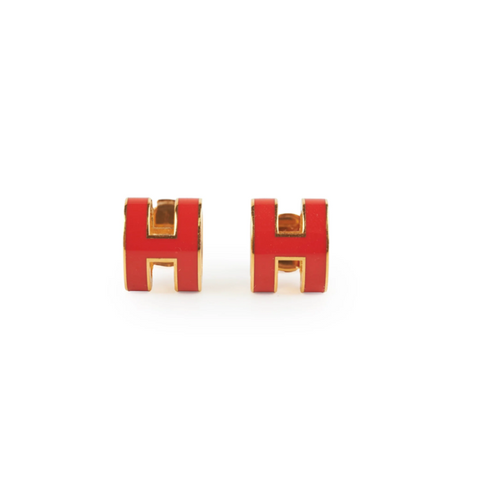 Amira H Earrings Red