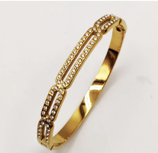 schakel paperclip armband met zikonia