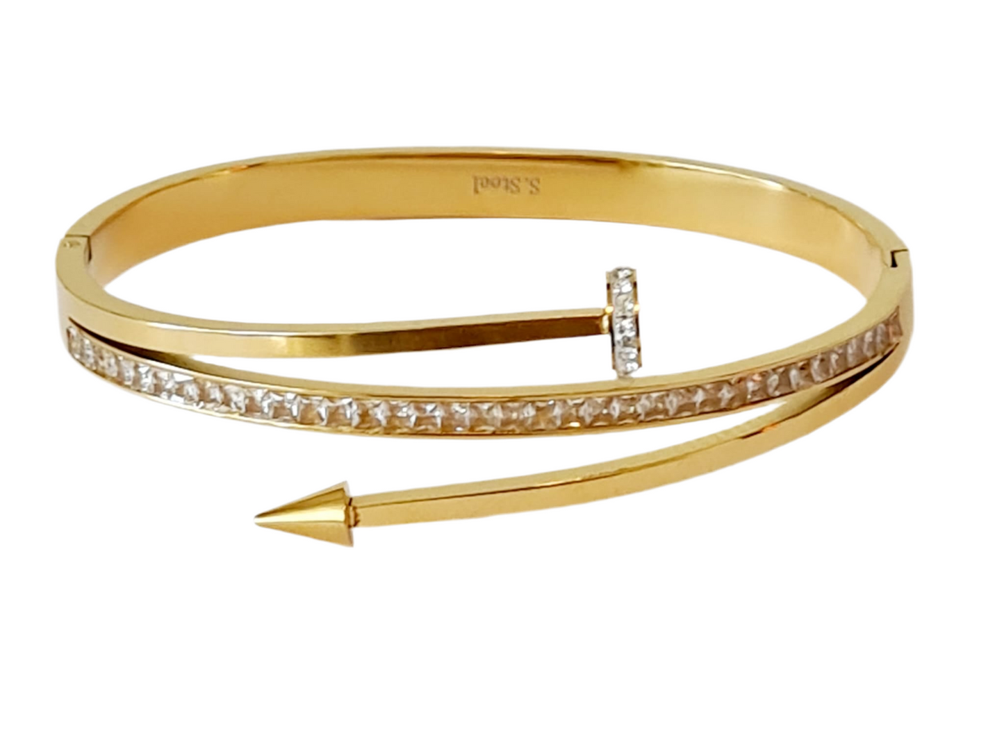 Spijker armband met steentjes