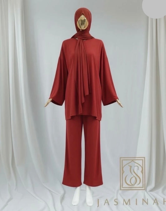 3 delige Burkini rood