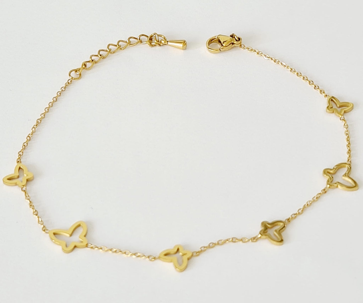 Enkel armband vlinder figuur