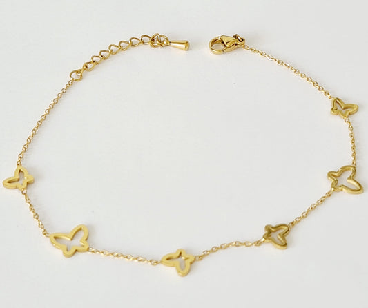 Enkel armband vlinder figuur