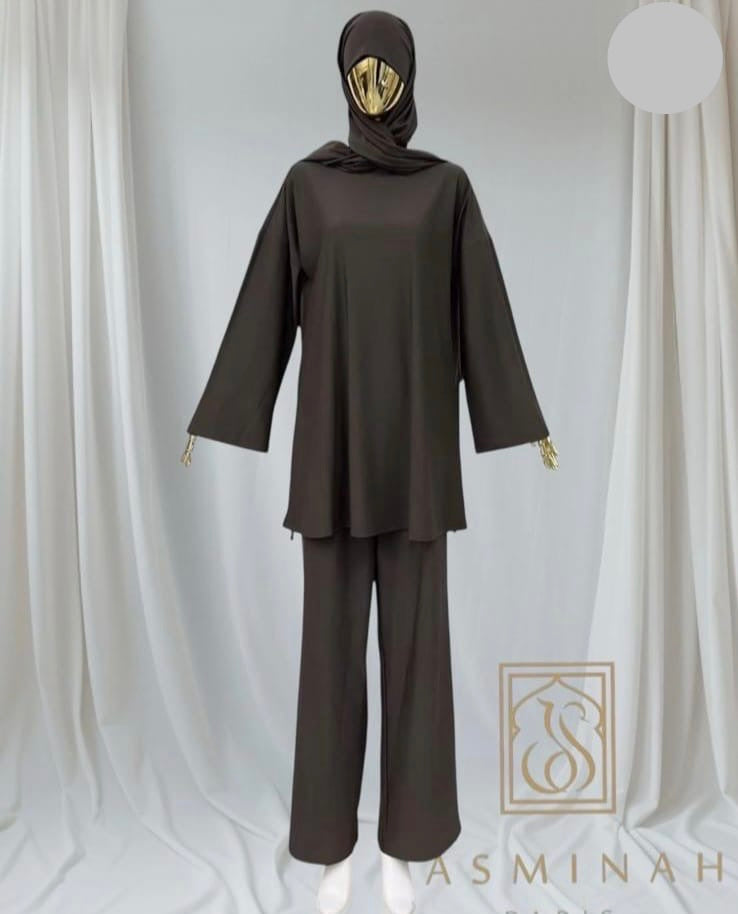 3 delige Burkini bruin