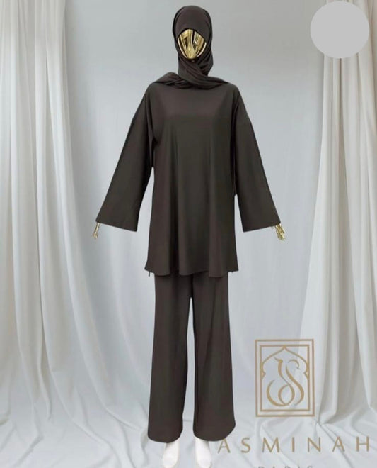 3 delige Burkini bruin