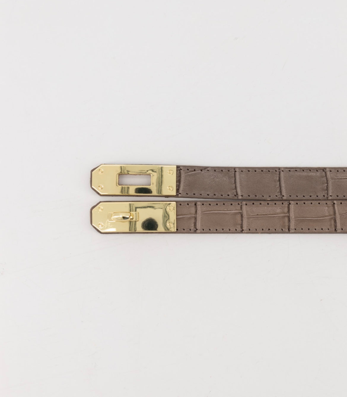 Grace croco riem Taupe
